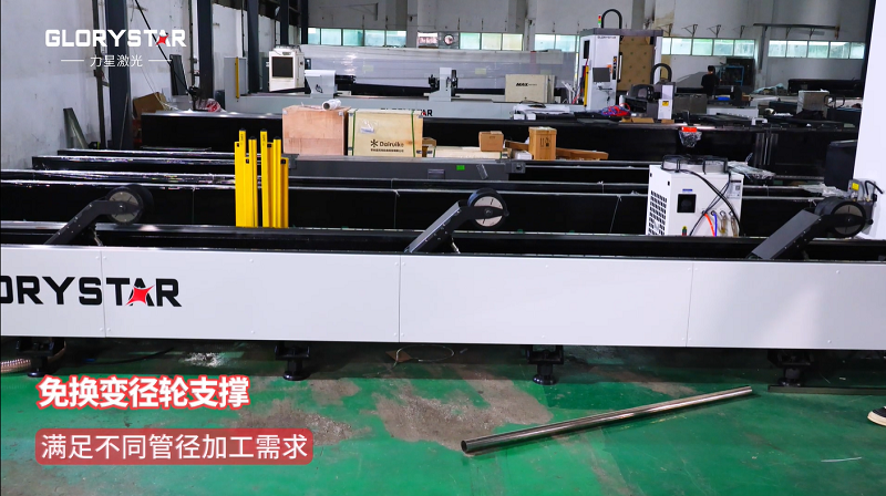 有精度！有速度！VS6012TG雙卡盤光纖激光管材切割機